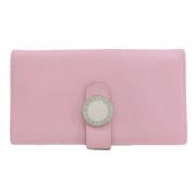 Pre-owned Leather wallets Bvlgari Vintage , Pink , Dames