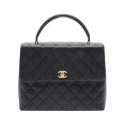 Pre-owned Leather chanel-bags Chanel Vintage , Black , Dames