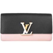 Pre-owned Leather wallets Louis Vuitton Vintage , Black , Dames