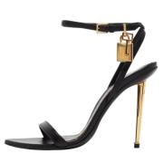 Pre-owned Leather sandals Tom Ford Pre-owned , Black , Dames