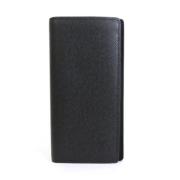 Pre-owned Leather wallets Louis Vuitton Vintage , Black , Heren