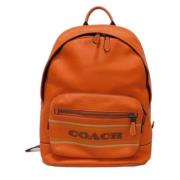 Pre-owned Leather backpacks Coach Pre-owned , Orange , Dames