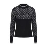 Ronde Hals Sweater Guess , Black , Dames