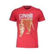 Bedrukt Logoshirt Korte Mouwen Ronde Hals Cavalli Class , Red , Heren