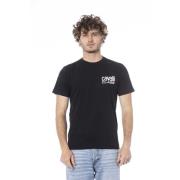 Korte Mouw Logo Print T-shirt Cavalli Class , Black , Heren