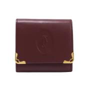 Pre-owned Leather wallets Cartier Vintage , Red , Unisex