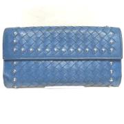 Pre-owned Leather wallets Bottega Veneta Vintage , Blue , Heren