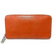 Pre-owned Leather wallets Louis Vuitton Vintage , Orange , Dames