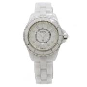 Pre-owned Fabric watches Chanel Vintage , White , Dames