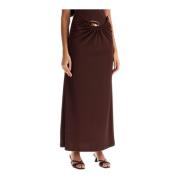 Spiral Crystal Gebreide Rok Christopher Esber , Brown , Dames