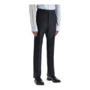 Pinstripe Wollen Broek Thom Browne , Gray , Heren