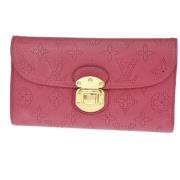 Pre-owned Leather wallets Louis Vuitton Vintage , Pink , Dames