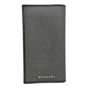 Pre-owned Canvas wallets Bvlgari Vintage , Gray , Dames