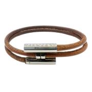 Pre-owned Leather bracelets Hermès Vintage , Brown , Dames