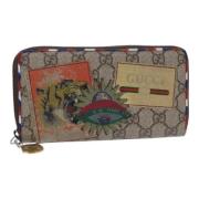 Pre-owned Canvas wallets Gucci Vintage , Beige , Dames