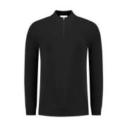 Essentiële Gebreide Halfzip Trui Pure Path , Black , Heren