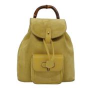 Pre-owned Suede gucci-bags Gucci Vintage , Yellow , Dames