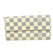 Pre-owned Canvas wallets Louis Vuitton Vintage , White , Dames