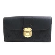 Pre-owned Leather wallets Louis Vuitton Vintage , Black , Dames