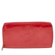 Pre-owned Leather wallets Louis Vuitton Vintage , Red , Dames