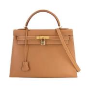 Pre-owned Leather handbags Hermès Vintage , Brown , Dames