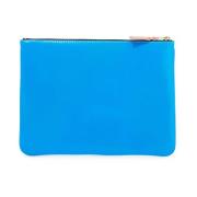 Fluo Leren Pouch Comme des Garçons , Blue , Dames