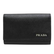 Pre-owned Leather key-holders Prada Vintage , Blue , Unisex