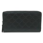 Pre-owned Leather wallets Gucci Vintage , Black , Dames