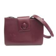 Pre-owned Leather shoulder-bags Cartier Vintage , Red , Dames