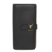 Pre-owned Leather wallets Louis Vuitton Vintage , Black , Dames