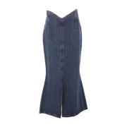 Blauwe Denim Zeemeermin Rok Bally , Blue , Dames