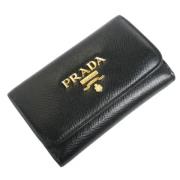 Pre-owned Leather key-holders Prada Vintage , Black , Dames