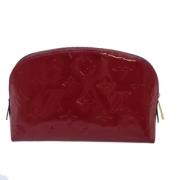 Pre-owned Leather pouches Louis Vuitton Vintage , Red , Dames