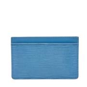 Pre-owned Leather wallets Louis Vuitton Vintage , Blue , Heren