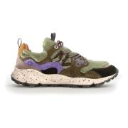 Eco-Fur Sneakers met Suede Inserts Flower Mountain , Multicolor , Dame...