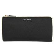 Pre-owned Leather wallets Prada Vintage , Black , Dames