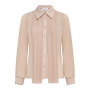 Stijlvolle Shirts in Huidskleur Kaos , Beige , Dames