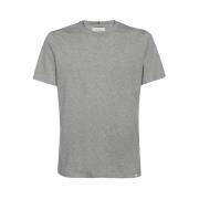 Geribbelde katoenen T-shirt Les Deux , Gray , Heren