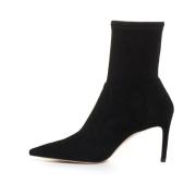 Zwarte Suède Enkellaarzen Elegante Stijl Stuart Weitzman , Black , Dam...