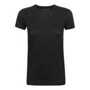 Zwarte Linnen Elastaan T-shirts en Polo's Majestic Filatures , Black ,...