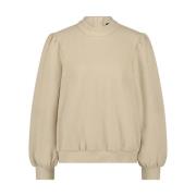 Stretch Tweed Longsleeve Top Tramontana , Beige , Dames