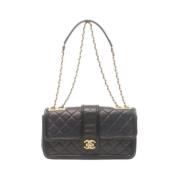 Pre-owned Leather chanel-bags Chanel Vintage , Black , Dames