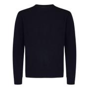 Blauwe Wol Kasjmier Sweater Mannen Low Brand , Blue , Heren