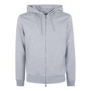 Lichtgrijs Melange Hoodie Eleventy , Gray , Heren