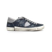 Blauwe Leren Sneakers voor Mannen Philippe Model , Blue , Heren