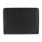 Pre-owned Leather wallets Louis Vuitton Vintage , Black , Dames