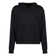 Geribbelde Gebreide Hoodie Katoenmix Our Legacy , Black , Heren