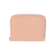 Pre-owned Leather wallets Louis Vuitton Vintage , Pink , Dames