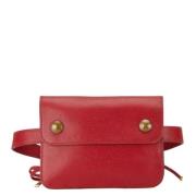 Pre-owned Leather crossbody-bags Hermès Vintage , Red , Dames