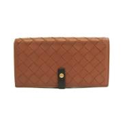 Pre-owned Leather wallets Bottega Veneta Vintage , Brown , Dames